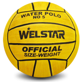 
	Waterpolo ball Material: Natural rubber
Polyester / Nylon wound,Rubber / Butyl 
