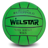 
	Waterpolo ball Material: Natural rubber
Polyester / Nylon wound,Rubber / Butyl 
